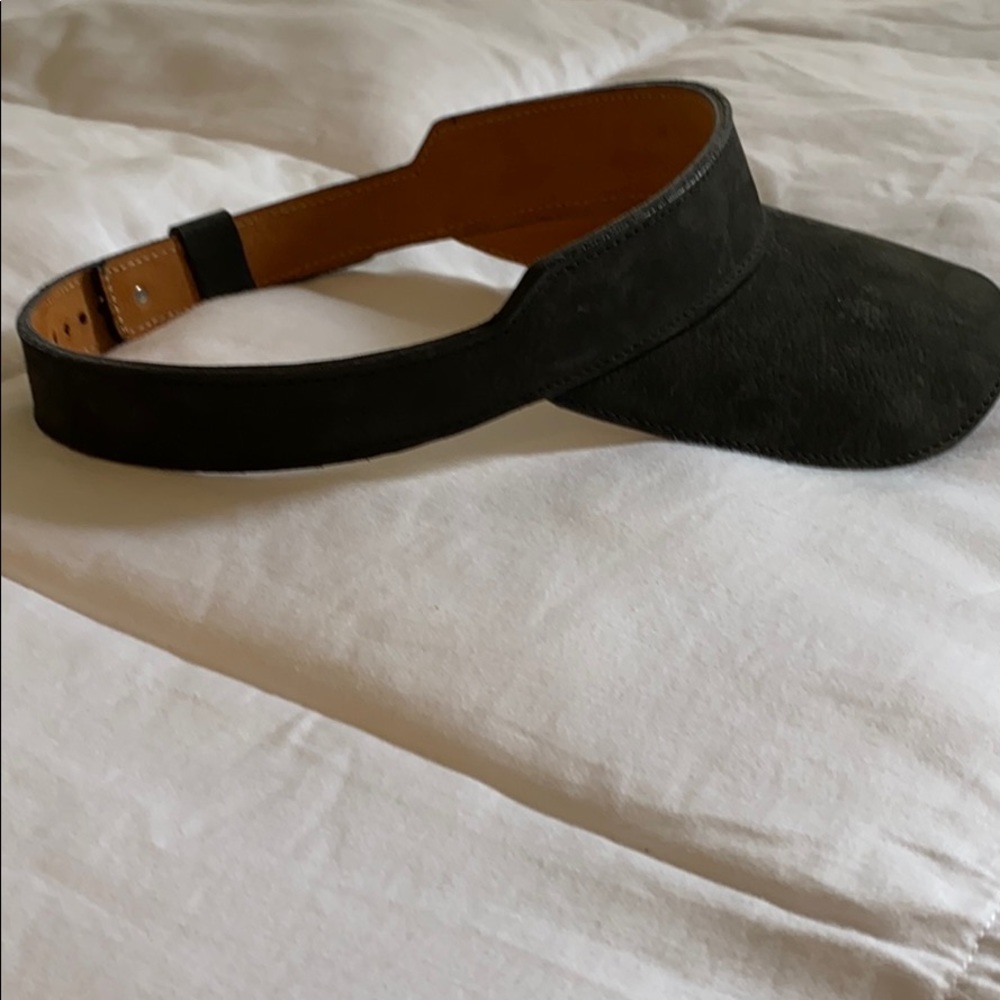 Pioroa Black Suede, Leatherish Buckle Visor - Picture 9 of 9